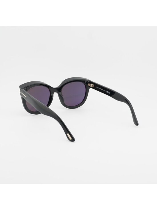 Tom Ford Tamara-02 FT1114 01A Sunglasses Black Oval Frame, Smoke Lenses main image 5
